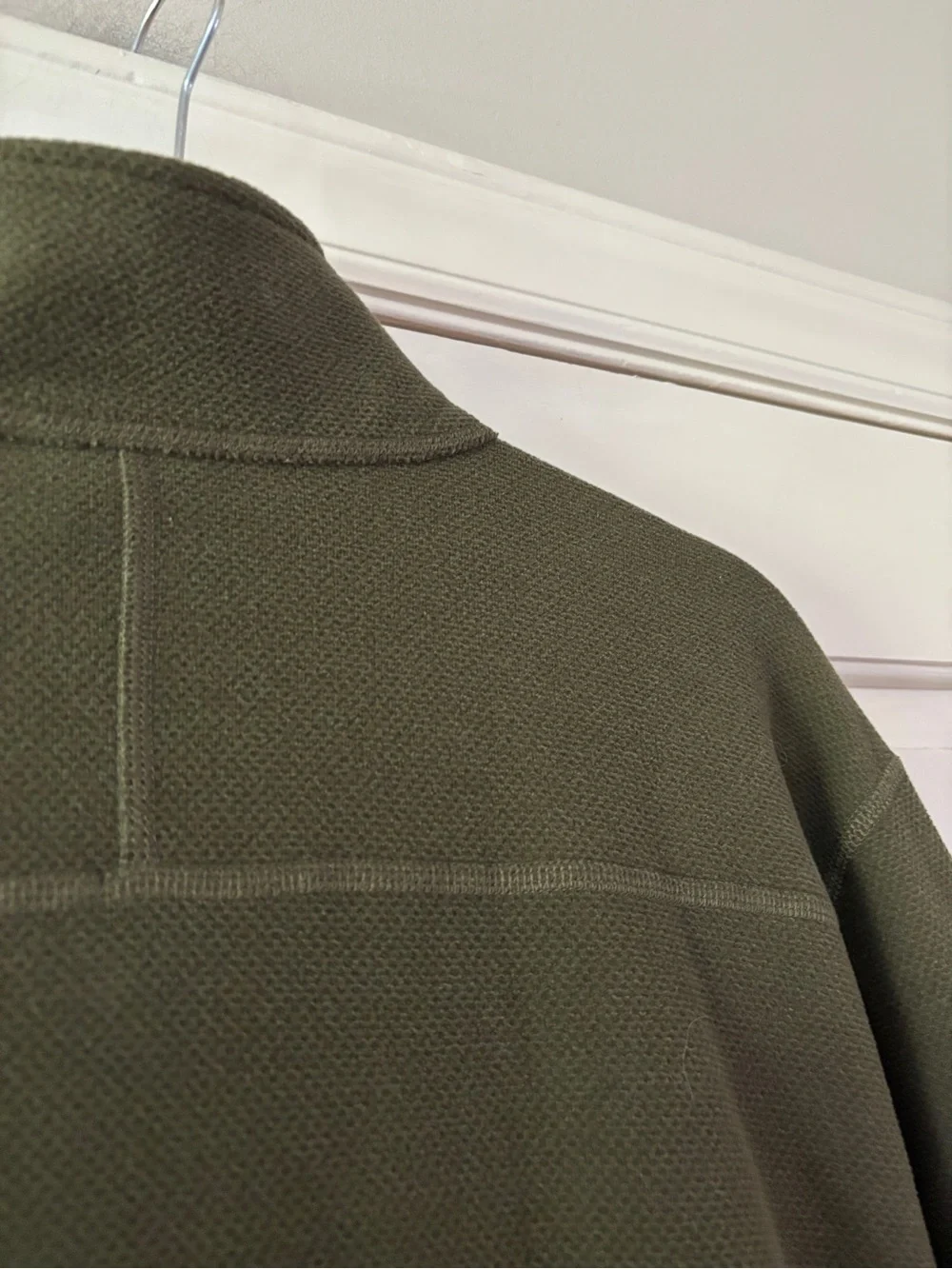 The North Face Men's Olive Green Texture Cap Rock Quarter-Zip Jacket Size XL